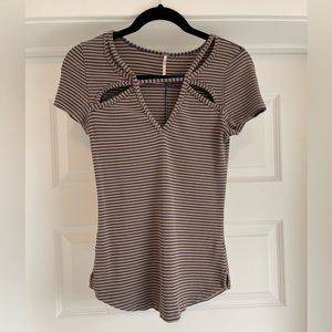 Free People striped T shirt